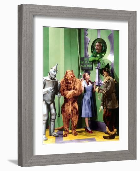 The Wizard of Oz, Jack Haley, Bert Lahr, Judy Garland, Frank Morgan, Ray Bolger, 1939-null-Framed Premium Photographic Print