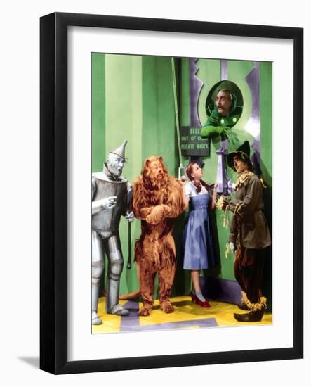 The Wizard of Oz, Jack Haley, Bert Lahr, Judy Garland, Frank Morgan, Ray Bolger, 1939-null-Framed Premium Photographic Print