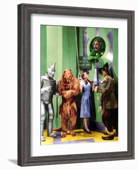 The Wizard of Oz, Jack Haley, Bert Lahr, Judy Garland, Frank Morgan, Ray Bolger, 1939-null-Framed Photo