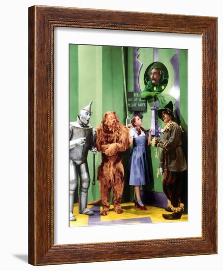 The Wizard of Oz, Jack Haley, Bert Lahr, Judy Garland, Frank Morgan, Ray Bolger, 1939-null-Framed Photo