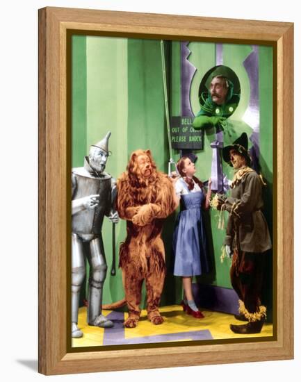 The Wizard of Oz, Jack Haley, Bert Lahr, Judy Garland, Frank Morgan, Ray Bolger, 1939-null-Framed Stretched Canvas