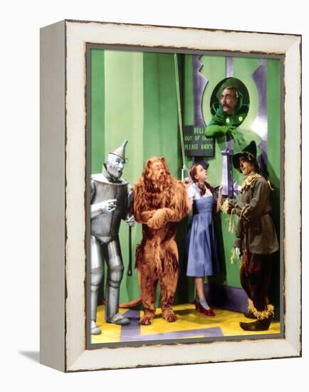 The Wizard of Oz, Jack Haley, Bert Lahr, Judy Garland, Frank Morgan, Ray Bolger, 1939-null-Framed Stretched Canvas