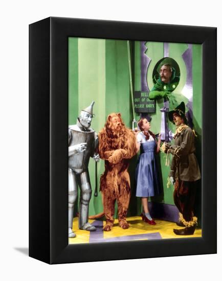 The Wizard of Oz, Jack Haley, Bert Lahr, Judy Garland, Frank Morgan, Ray Bolger, 1939-null-Framed Stretched Canvas