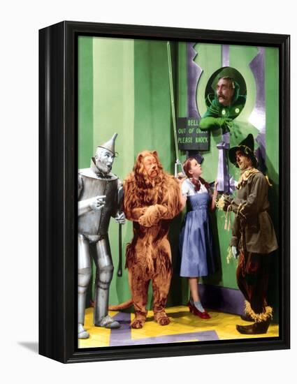 The Wizard of Oz, Jack Haley, Bert Lahr, Judy Garland, Frank Morgan, Ray Bolger, 1939-null-Framed Stretched Canvas