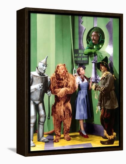 The Wizard of Oz, Jack Haley, Bert Lahr, Judy Garland, Frank Morgan, Ray Bolger, 1939-null-Framed Stretched Canvas