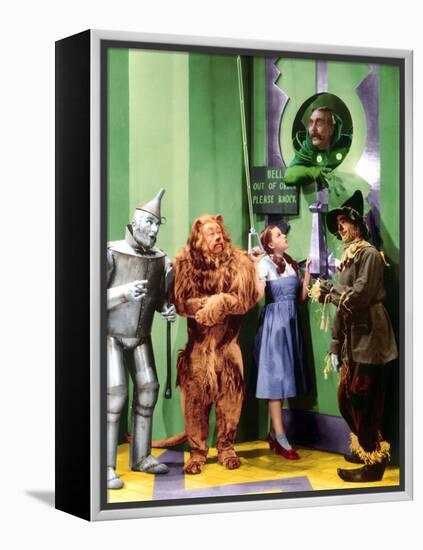 The Wizard of Oz, Jack Haley, Bert Lahr, Judy Garland, Frank Morgan, Ray Bolger, 1939-null-Framed Stretched Canvas