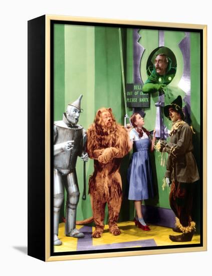 The Wizard of Oz, Jack Haley, Bert Lahr, Judy Garland, Frank Morgan, Ray Bolger, 1939-null-Framed Stretched Canvas