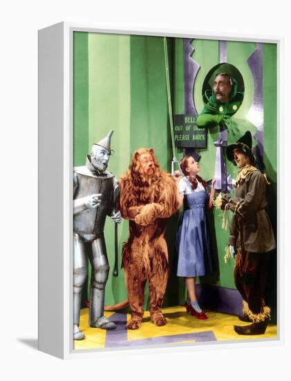 The Wizard of Oz, Jack Haley, Bert Lahr, Judy Garland, Frank Morgan, Ray Bolger, 1939-null-Framed Stretched Canvas