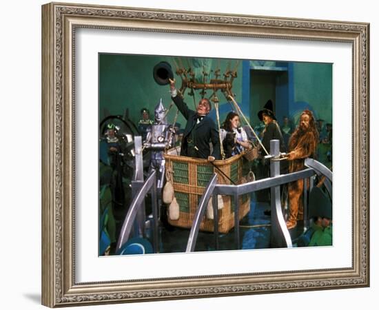 The Wizard of Oz, Jack Haley, Frank Morgan, Toto the Dog, Judy Garland, Ray Bolger, Bert Lahr, 1939-null-Framed Photo