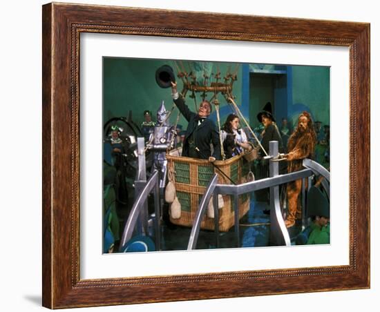 The Wizard of Oz, Jack Haley, Frank Morgan, Toto the Dog, Judy Garland, Ray Bolger, Bert Lahr, 1939-null-Framed Photo