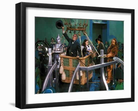 The Wizard of Oz, Jack Haley, Frank Morgan, Toto the Dog, Judy Garland, Ray Bolger, Bert Lahr, 1939-null-Framed Photo