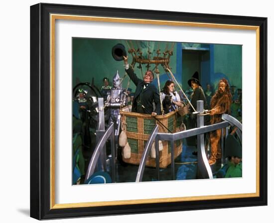 The Wizard of Oz, Jack Haley, Frank Morgan, Toto the Dog, Judy Garland, Ray Bolger, Bert Lahr, 1939-null-Framed Photo