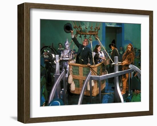 The Wizard of Oz, Jack Haley, Frank Morgan, Toto the Dog, Judy Garland, Ray Bolger, Bert Lahr, 1939-null-Framed Premium Photographic Print