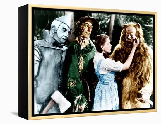 The Wizard of Oz, Jack Haley, Ray Bolger, Judy Garland, Bert Lahr, 1939-null-Framed Stretched Canvas