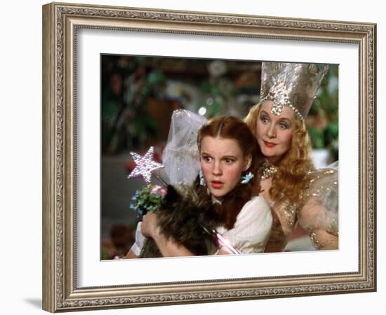 The Wizard of Oz, Judy Garland, Billie Burke, 1939-null-Framed Premium Photographic Print