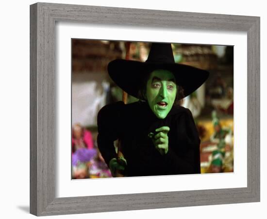 The Wizard of Oz, Margaret Hamilton, 1939-null-Framed Premium Photographic Print