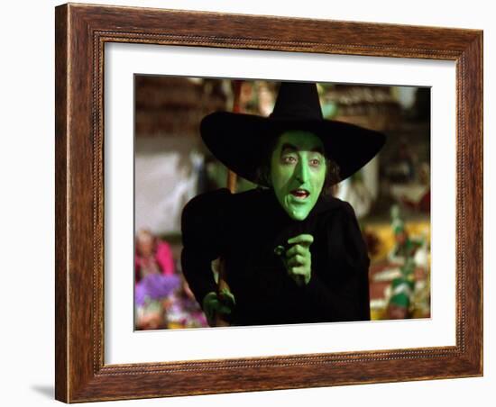 The Wizard of Oz, Margaret Hamilton, 1939-null-Framed Premium Photographic Print