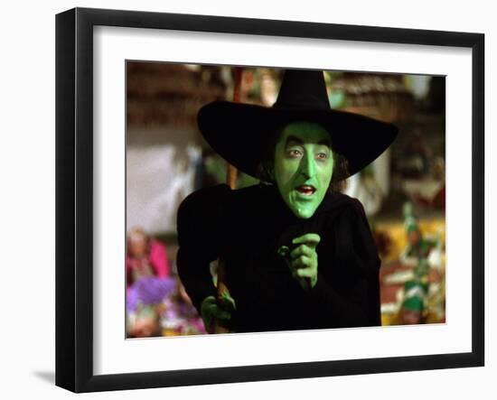 The Wizard of Oz, Margaret Hamilton, 1939-null-Framed Premium Photographic Print