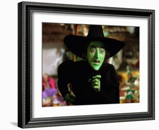 The Wizard of Oz, Margaret Hamilton, 1939-null-Framed Premium Photographic Print