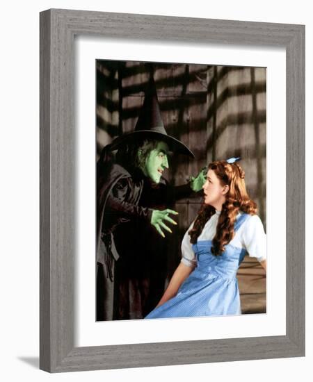 The Wizard of Oz, Margaret Hamilton, Judy Garland, 1939-null-Framed Photo