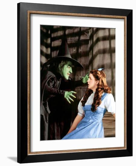 The Wizard of Oz, Margaret Hamilton, Judy Garland, 1939-null-Framed Photo