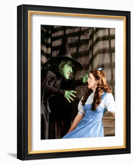 The Wizard of Oz, Margaret Hamilton, Judy Garland, 1939-null-Framed Photo