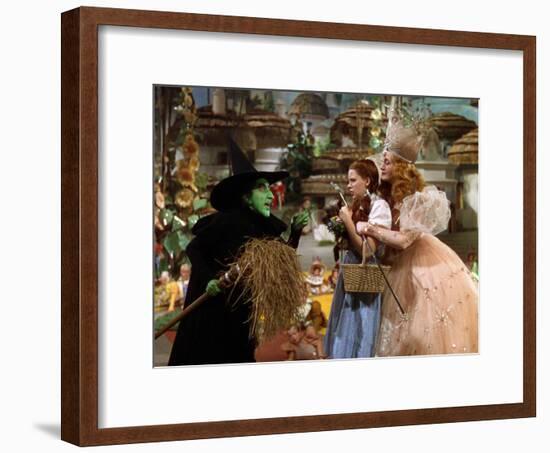 The Wizard of Oz, Margaret Hamilton, Judy Garland, Billie Burke, 1939-null-Framed Photo