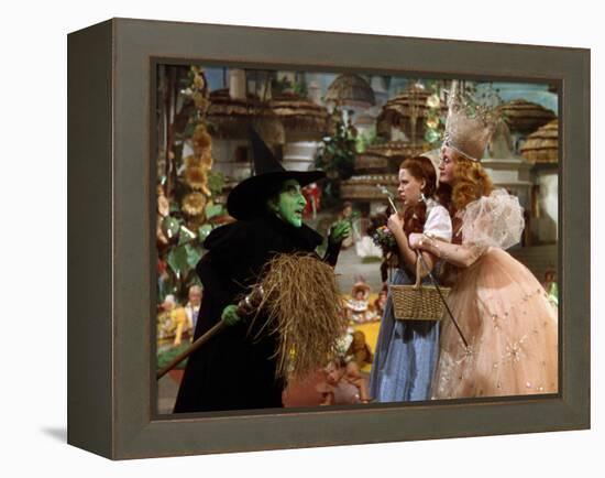 The Wizard of Oz, Margaret Hamilton, Judy Garland, Billie Burke, 1939-null-Framed Stretched Canvas