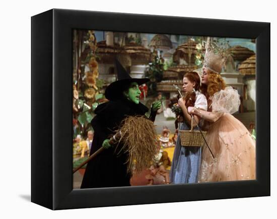 The Wizard of Oz, Margaret Hamilton, Judy Garland, Billie Burke, 1939-null-Framed Stretched Canvas