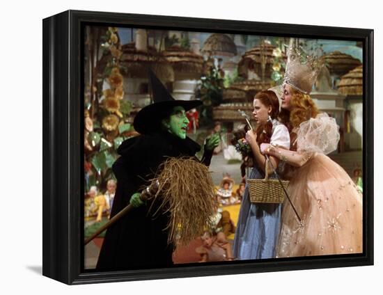 The Wizard of Oz, Margaret Hamilton, Judy Garland, Billie Burke, 1939-null-Framed Stretched Canvas