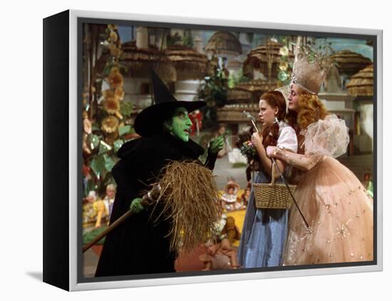 The Wizard of Oz, Margaret Hamilton, Judy Garland, Billie Burke, 1939-null-Framed Stretched Canvas