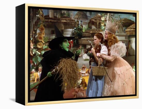 The Wizard of Oz, Margaret Hamilton, Judy Garland, Billie Burke, 1939-null-Framed Stretched Canvas