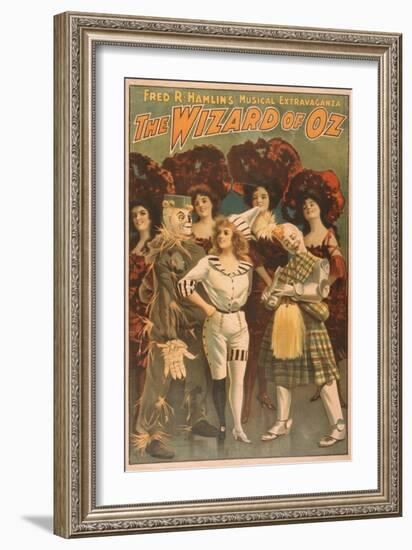 "The Wizard of Oz" Musical Theatre Poster No.1-Lantern Press-Framed Art Print