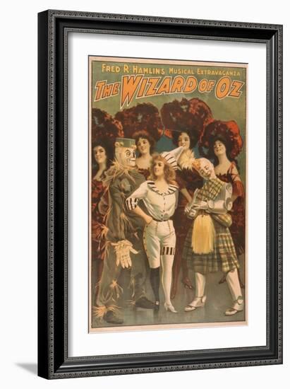 "The Wizard of Oz" Musical Theatre Poster No.1-Lantern Press-Framed Art Print
