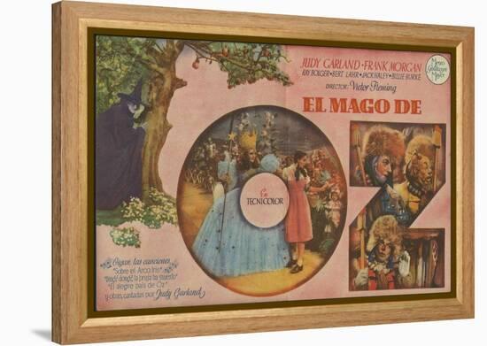 The Wizard of Oz, Spanish Movie Poster, 1939-null-Framed Stretched Canvas