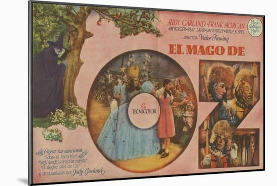 The Wizard of Oz, Spanish Movie Poster, 1939-null-Mounted Art Print