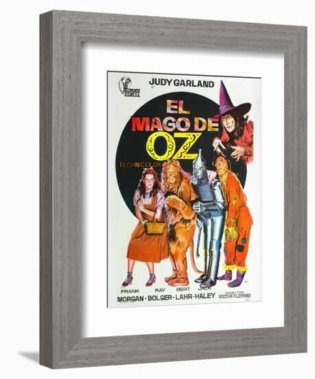 The Wizard of Oz, Spanish Movie Poster, 1939-null-Framed Premium Giclee Print