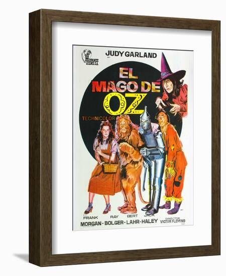 The Wizard of Oz, Spanish Movie Poster, 1939-null-Framed Premium Giclee Print