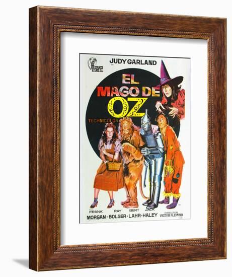 The Wizard of Oz, Spanish Movie Poster, 1939-null-Framed Premium Giclee Print