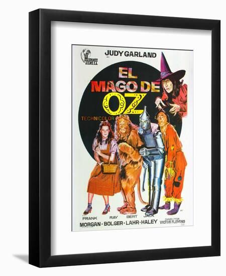 The Wizard of Oz, Spanish Movie Poster, 1939-null-Framed Premium Giclee Print
