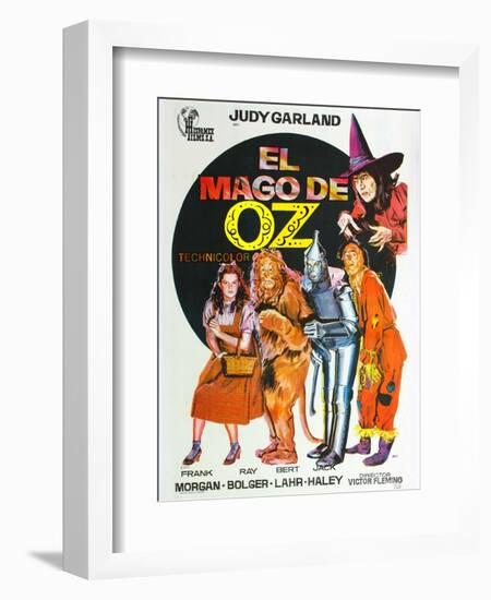 The Wizard of Oz, Spanish Movie Poster, 1939-null-Framed Premium Giclee Print