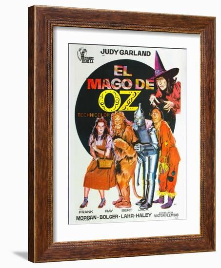 The Wizard of Oz, Spanish Movie Poster, 1939-null-Framed Art Print