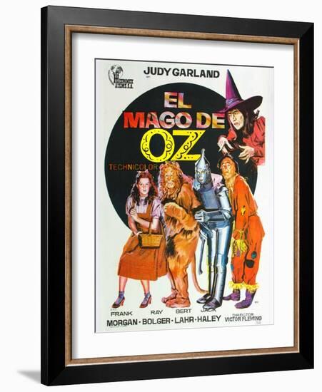 The Wizard of Oz, Spanish Movie Poster, 1939-null-Framed Art Print