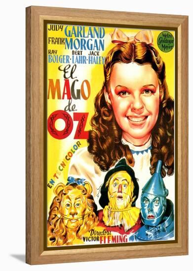 The Wizard of Oz, Spanish Movie Poster, 1939-null-Framed Stretched Canvas