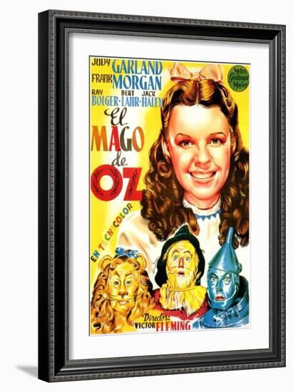 The Wizard of Oz, Spanish Movie Poster, 1939-null-Framed Art Print