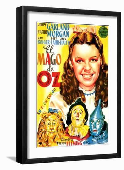 The Wizard of Oz, Spanish Movie Poster, 1939-null-Framed Premium Giclee Print