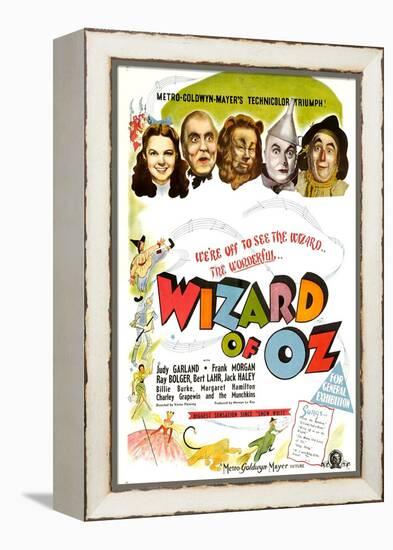 The Wizard of Oz, UK Movie Poster, 1939-null-Framed Stretched Canvas