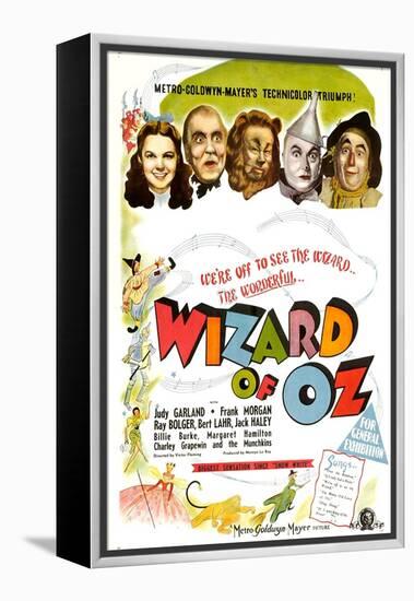 The Wizard of Oz, UK Movie Poster, 1939-null-Framed Stretched Canvas