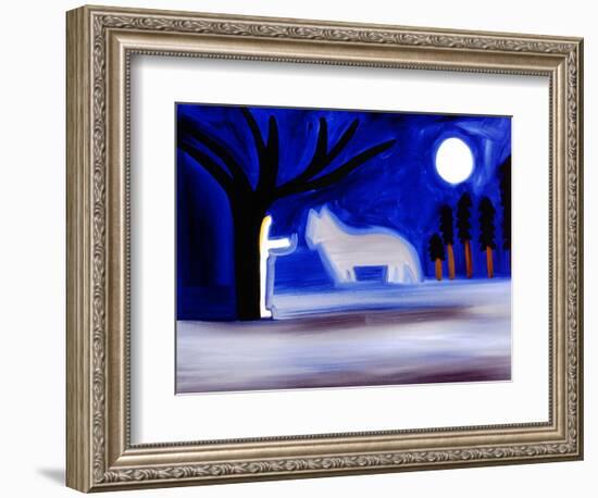 The wolf, 1997, (oil on linen)-Cristina Rodriguez-Framed Giclee Print