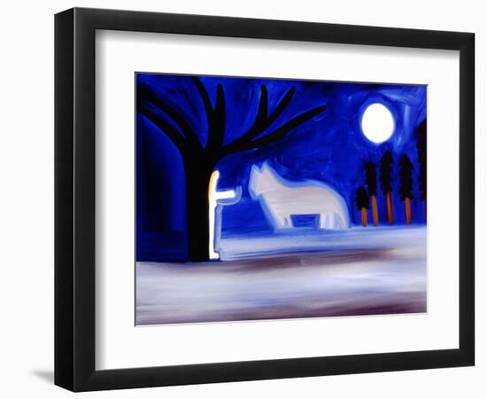 The wolf, 1997, (oil on linen)-Cristina Rodriguez-Framed Giclee Print
